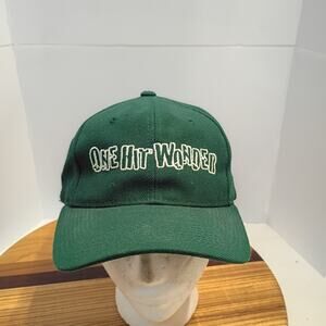 Headmaster "One Hit Wonder" Green Adjustable Hat Snapback Vintage 90's Wool